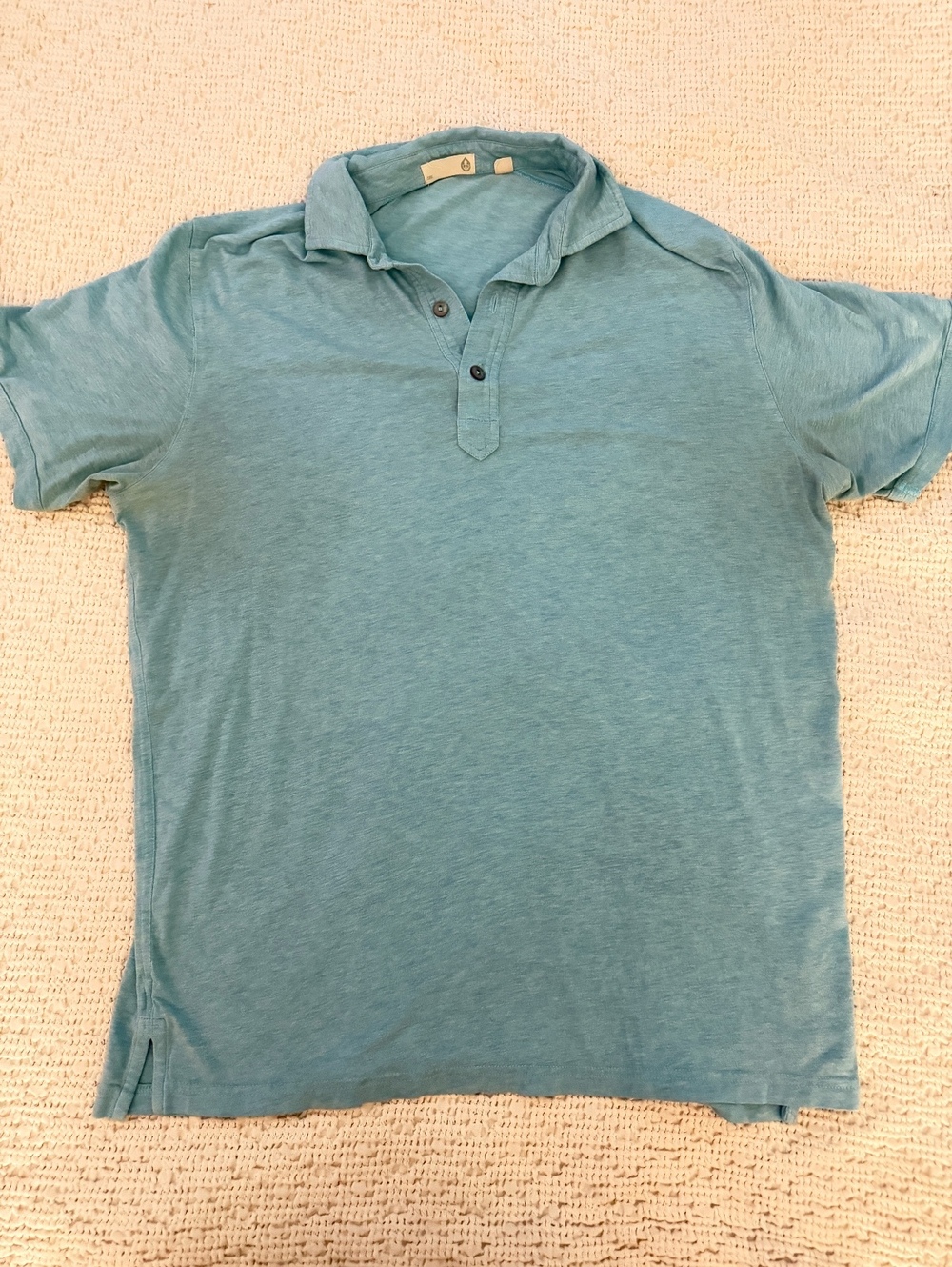 Light blue short sleeve polo shirt